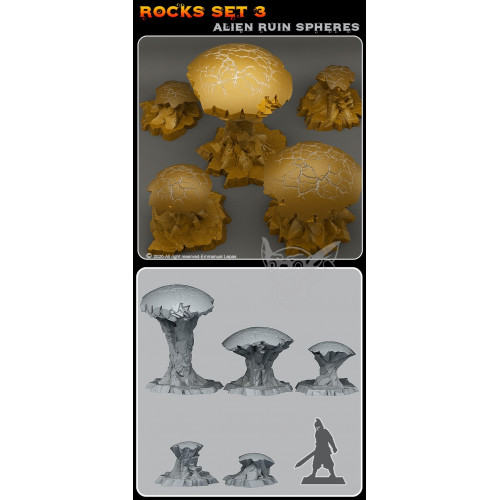 Rock-Alien Ruin Spheres